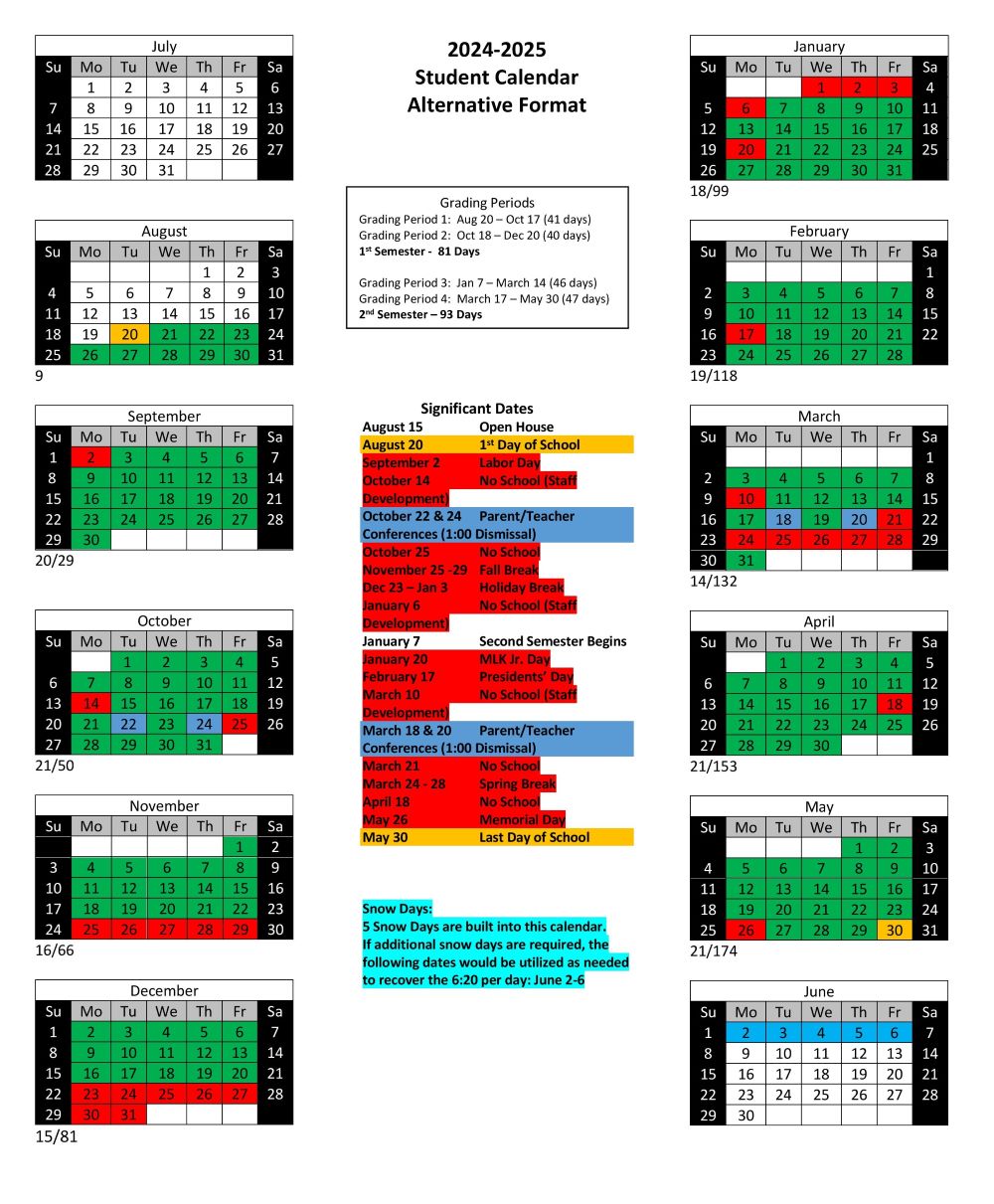 K-12 Calendar